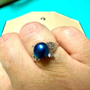 Blue Pearl Ring